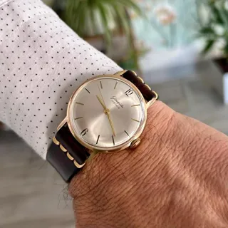 Glashütte 36mm Yellow gold Silver