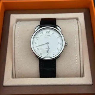 Hermès Arceau W041144140WW00 Stainless steel White