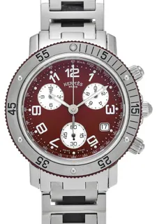 Hermès Clipper CL2.918.530/3830 39mm Stainless steel Red