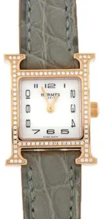 Hermès Heure H HH1.173 Rose gold White