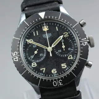 Heuer 1550 SG 43mm Stainless steel Black