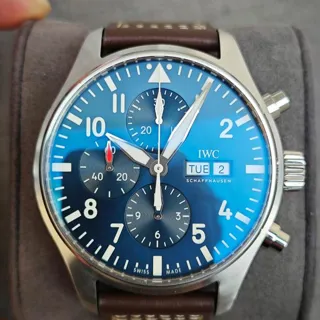 IWC Pilot Chronograph IW377714 (LE  ) 43mm Stainless steel Blue