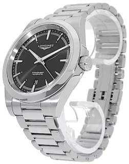 Longines Conquest L38304526 41mm Stainless steel Black