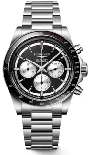 Longines Conquest L38354526 42mm Stainless steel Black and Silver