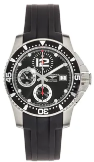 Longines HydroConquest L3.644.4.56.2 41mm Stainless steel Black