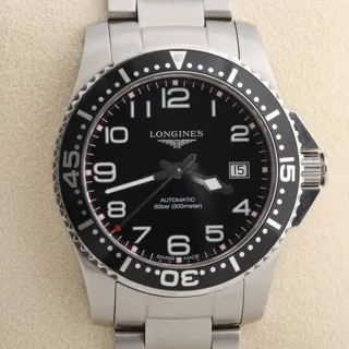 Longines HydroConquest L3.695.4.53.6 41mm Stainless steel Black