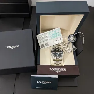 Longines HydroConquest L3.781.4.56.6 41mm Stainless steel Black