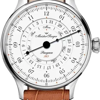 MeisterSinger Pangaea Day Date PDD365901 40mm Stainless steel White