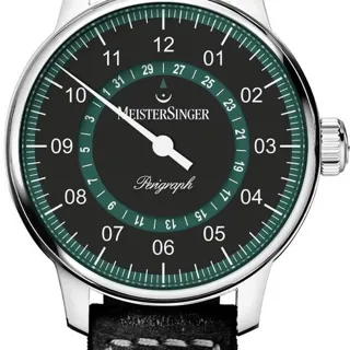 MeisterSinger Perigraph AM1002P 43mm Stainless steel Black