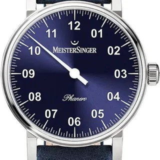 MeisterSinger Phanero PH308 36mm Stainless steel Blue