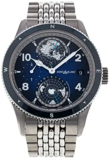 Montblanc 1858 Geosphere 125567 42mm Titanium Blue