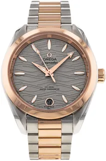 Omega Aqua Terra 220.20.34.20.06.001 38mm Rose gold and Stainless steel Gray