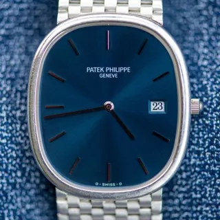 Patek Philippe Ellipse 3747 31mm White gold Blue