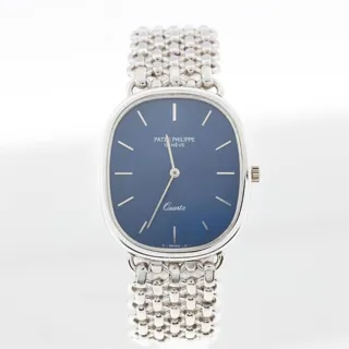 Patek Philippe Golden Ellipse 3838/1 White gold Blue