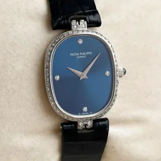 Patek Philippe Golden Ellipse 4882 23mm White gold Blue