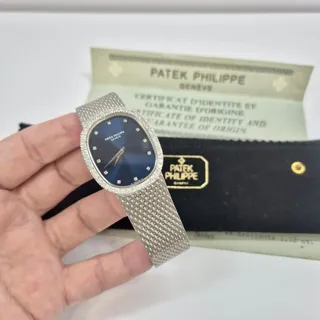 Patek Philippe Golden Ellipse 3748/009 White gold Blue