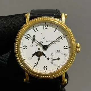 Patek Philippe Moonphase 5015J 35mm Yellow gold White