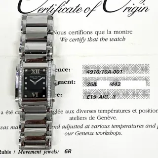 Patek Philippe Twenty~4 4910/10A-001 25mm Stainless steel Black