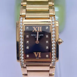 Patek Philippe Twenty~4 4910/11R-010 25mm Rose gold Brown