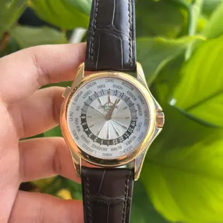 Patek Philippe World Time 5130R 39.5mm Rose gold Silver