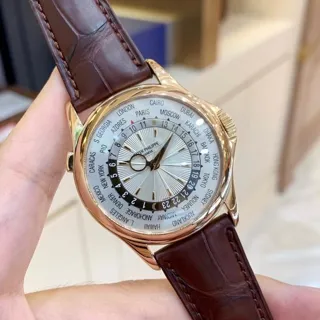 Patek Philippe World Time 5130R 39.5mm Rose gold Silver