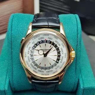 Patek Philippe World Time 5130R 39.5mm Rose gold Silver