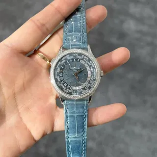 Patek Philippe World Time 7130G-016 36mm White gold Blue