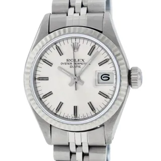 Rolex Date Stainless steel and 14k white gold