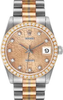 Rolex President 68289 White gold champagne