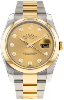 Rolex Datejust 36 116203 Yellow gold and Stainless steel Champagne