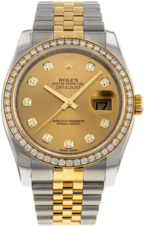 Rolex Datejust 36 116243 Yellow gold and Stainless steel Champagne