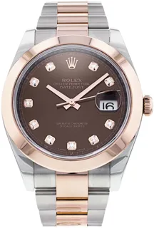 Rolex Datejust 41 126301 Rose gold and Stainless steel Brown