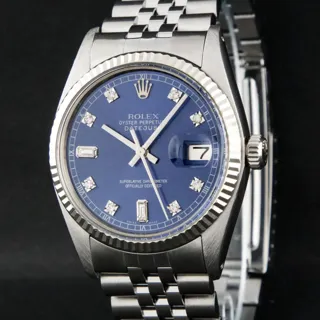 Rolex Datejust Stainless steel and 14k white gold Blue