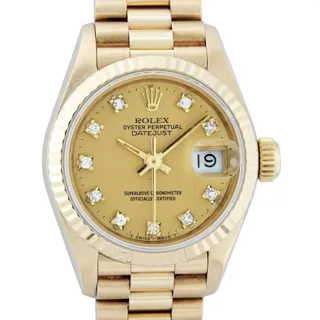 Rolex Datejust 18k yellow gold Champagne