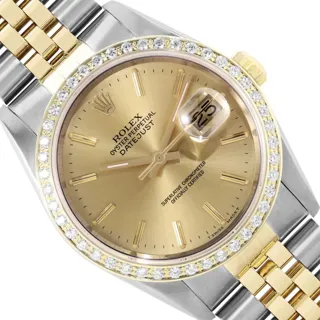 Rolex Datejust Stainless steel and 18k yellow gold Champagne