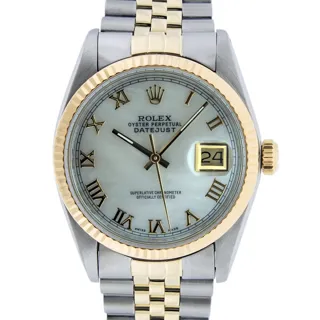 Rolex Datejust Yellow gold and Stainless steel White