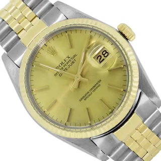 Rolex Datejust Yellow gold and Stainless steel Champagne