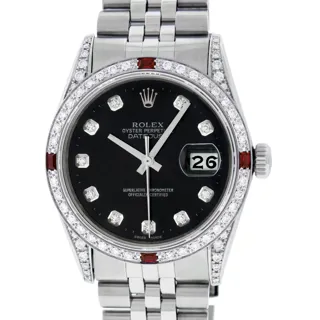 Rolex Datejust Stainless steel Black