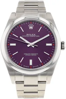 Rolex Oyster Perpetual 39 114300 Stainless steel Red