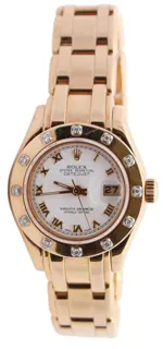 Rolex Pearlmaster 69318 29mm Yellow gold White