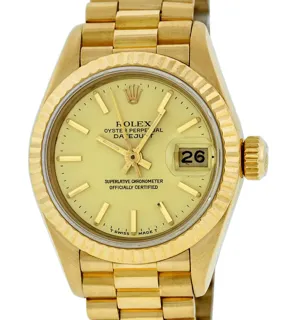 Rolex Datejust 18k yellow gold Champagne