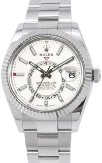 Rolex Sky-Dweller 336934 42mm Stainless Steel$18K White Gold White