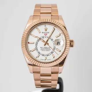 Rolex Sky-Dweller 336935 42mm Rose gold White