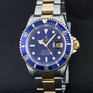 Rolex Submariner Yellow gold and Stainless steel Blue