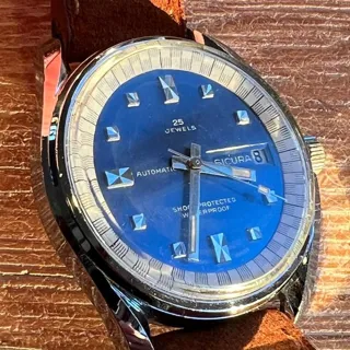 Sicura 38mm Stainless steel Blue