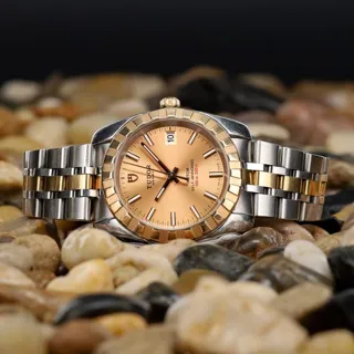 Tudor Classic 21013 38mm Yellow gold and Stainless steel Champagne