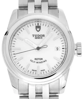 Tudor Glamour Date M51000 26mm Stainless steel White