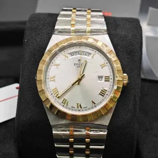 Tudor Royal M28603-0001 41mm Yellow gold and Stainless steel Silver