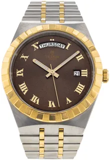 Tudor Royal M28603-0007 Yellow gold and Stainless steel Brown