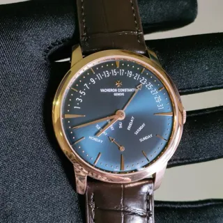 Vacheron Constantin Patrimony 4000U/000R-B516 42.5mm Rose gold Blue